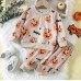 【6M-5Y】2-piece Kids Halloween Print Long Sleeve Sweatshirt And Pants Set