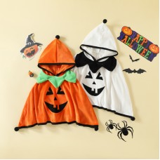 【12M-5Y】Unisex Cute Halloween Embroidered Colorblock Hooded Cape