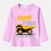 【12M-9Y】Boy Dump Trucks Print Cotton Stain Resistant Long Sleeve T-shirt