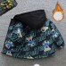 【18M-8Y】Boy Casual Velvet Keep Warm Letter Bear Print Colorblock Hooded Jacket