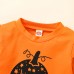 【12M-5Y】Girls Cute Halloween Print Long Sleeve T-shirt And Suspender Skirt Set