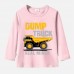 【12M-9Y】Boy Dump Trucks Print Cotton Stain Resistant Long Sleeve T-shirt