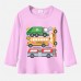 【12M-9Y】Boy Trash Trucks Print Cotton Stain Resistant Long Sleeve T-shirt