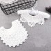 Cotton Lace Female Baby Bib Princess Bib Saliva Towel 360 Degree Rotation Child Fake Collar Decoration  Color  U  shaped White