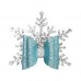 6 PCS Christmas Snowflake Girl Bow Hairpin Baby Headwear Hair Accessories  Blue