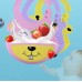 Detachable Children Cartoon Bib Drool Food Bib Baby Eating Silicone Waterproof Bib  Silicone Pink Rabbit