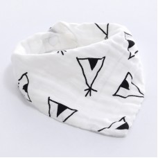 Cotton Multi  layer Printed Double Snap Triangle Scarf Bib Children Saliva Towel  Tent