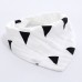 Cotton Multi  layer Printed Double Snap Triangle Scarf Bib Children Saliva Towel  Black Triangle